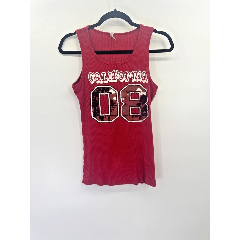 Retro 90S Y2K MAX California 08 Tank Top Large Grunge Streetwear Skater Urban